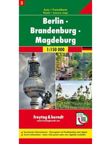 Berlin - Brandenburg - Magdeburg térkép