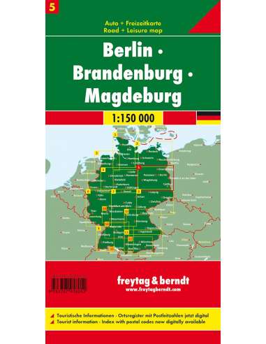 Berlin - Brandenburg - Magdeburg térkép