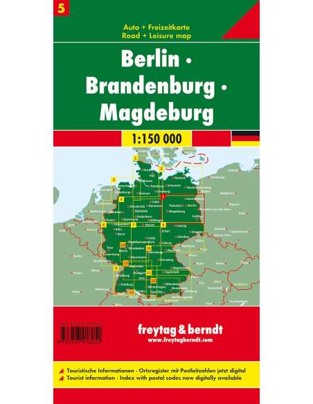 Berlin - Brandenburg - Magdeburg térkép