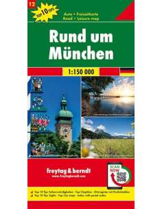 Rund um München - München és környéke térkép - TOP10