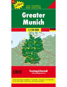 Rund um München - München és környéke térkép - TOP10 2