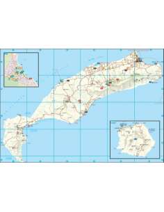Kos pocket map - Kósz laminált zsebtérkép