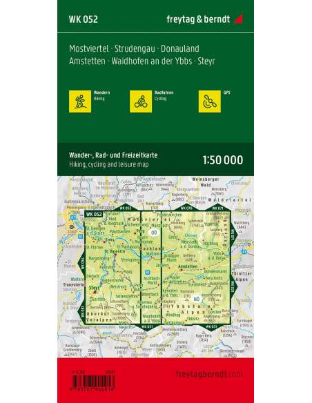 WK 052 Mostviertel - Strudengau - Donauland - Amstetten - Waidhofen a.d. Ybbs - Steyr túratérkép