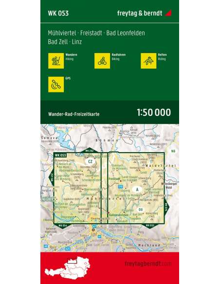 WK 053 Mühlviertel - Freistadt - Bad Leonfelden - Bad Zell - Linz túratérkép - 2020