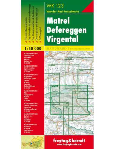 WK 123 Matrei - Defereggen - Virgental túratérkép