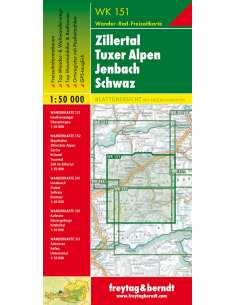 WK 151 Zillertal - Tuxer Alpen - Jenbach - Schwaz túratérkép 2