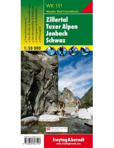 WK 151 Zillertal - Tuxer Alpen - Jenbach - Schwaz túratérkép