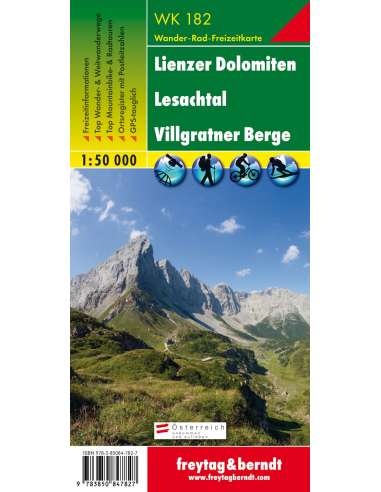 WK 182 Lienzer Dolomiten - Lesachtal - Villgratner Berge túratérkép