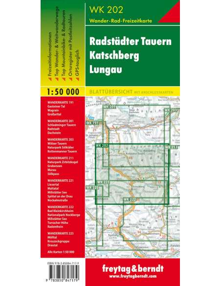 WK 202 Radstädter Tauern - Katschberg - Lungau túratérkép