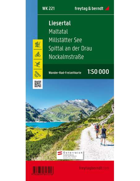 WK 221 Liesertal – Maltatal – Millstätter See – Spittal a.d. Drau – Nockalmstraße túratérkép