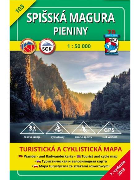 TM 103 Szepesi-Magura - Pieninek turistatérkép - Spišská Magura - Pieniny