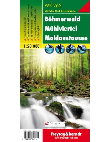 WK 262 Böhmerwald - Mühviertel - Moldaustausee túratérkép