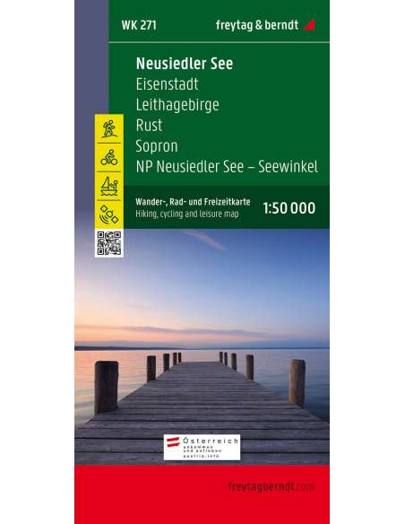 WK 271 Neusiedler See - Eisenstadt - Leithagebirge - Rust - Sopron-Ödenburg - NP Neusiedler See-Seewinkel túratérkép