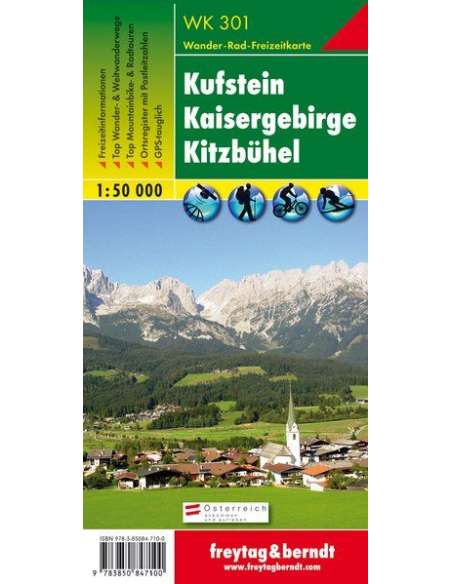 WK 301 Kufstein - Kaisergebirge - Kitzbühel túratérkép