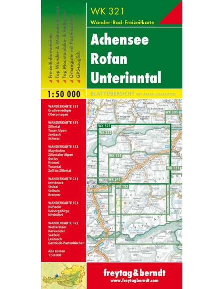 WK 321 Achensee - Rofan - Unterinntal túratérkép