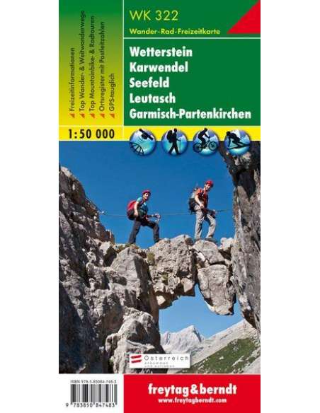 WK 322 Wetterstein - Karwendel - Seefeld - Leutasch - Garmisch Partenkirchen túratérkép