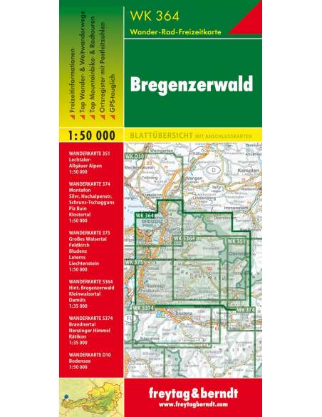 WK 364 Bregenzerwald túratérkép