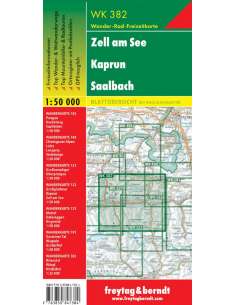 WK 382 Zell Am See - Kaprun - Saalbach túratérkép 2