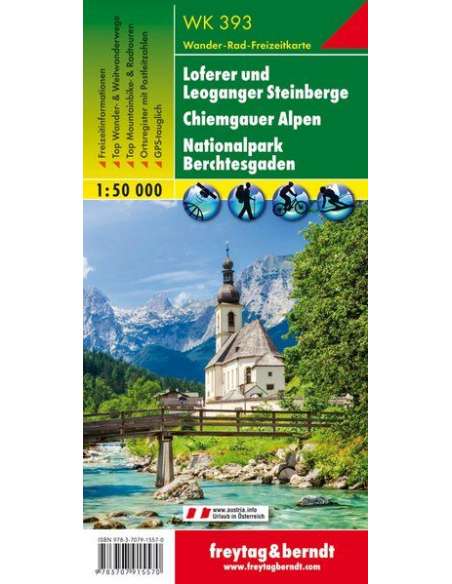 WK 393 Loferer und Leoganger Steinberge - Chiemgauer Alpen - Nationalpark Berchtesgaden túratérkép