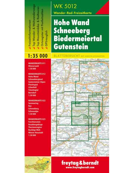 WK 5012 Hohe Wand - Schneeberg - Biedermeiertal - Gutenstein túratérkép