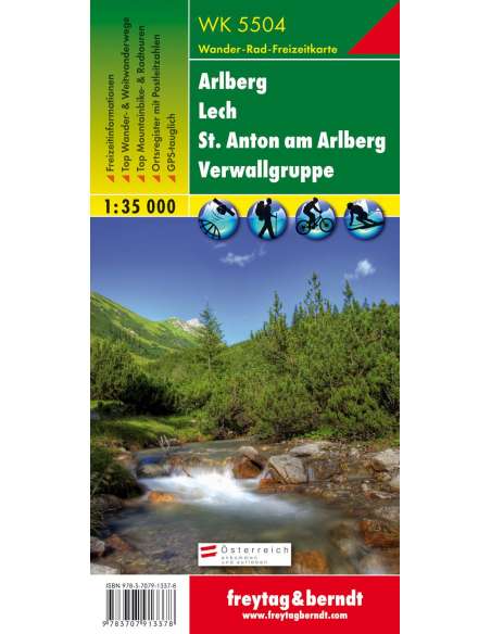 WK 5504 Arlberg - Lech - St. Anton am Arlberg - Verwallgruppe túratérkép