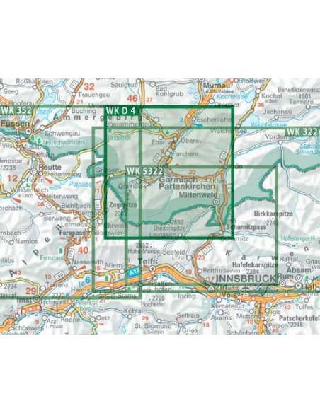 WKD4 Garmisch-Partenkirchen - Wettersteingebirge - Werdenfelser Land túratérkép