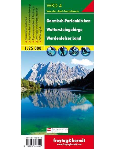WKD4 Garmisch-Partenkirchen - Wettersteingebirge - Werdenfelser Land túratérkép