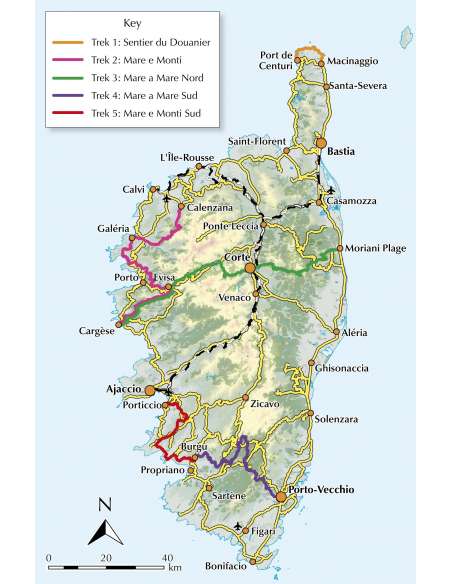 Short Treks on Corsica - Korzika túrakönyv