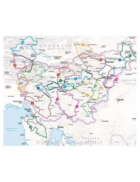 Slovenija - Szlovénia motoros atlasz - 2020