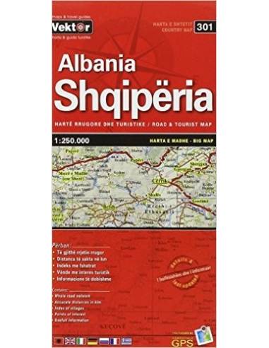 Shqiperia - Albánia térkép (301)