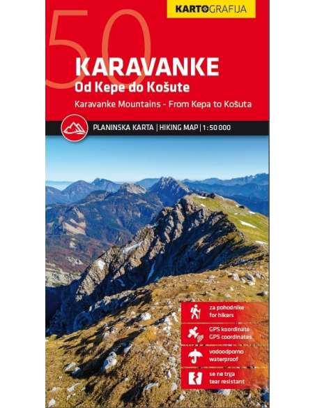 Karavanke - Karavankák turistatérkép - 2017