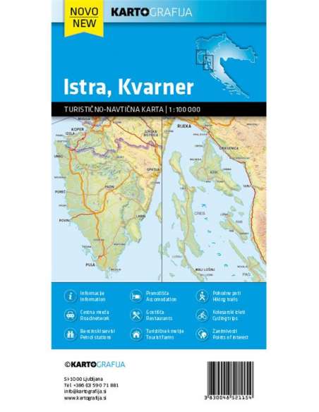 Istra - Kvarner - Isztria hajózási térképe