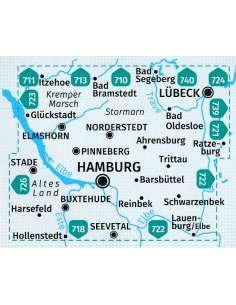KK 725 Hamburg és környéke 2 szelvényes túra- és... 2