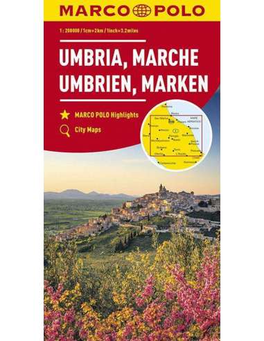 Umbria - Marches térkép - Marco Polo