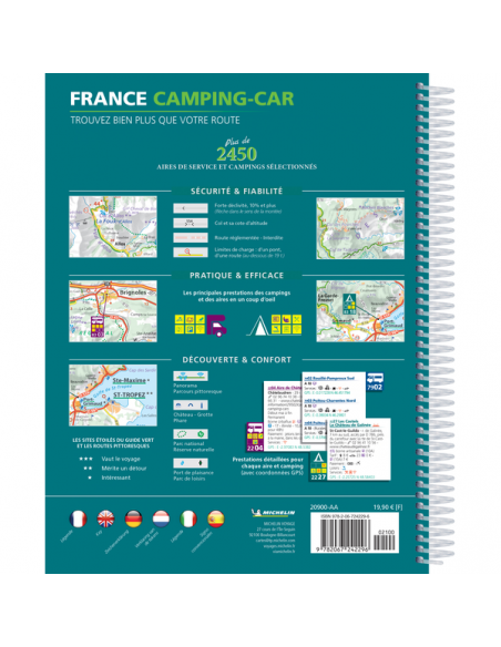 MN 2090 - France Camping Car Atlas (A4 spiral) -  Franciaország lakóautó atlasz