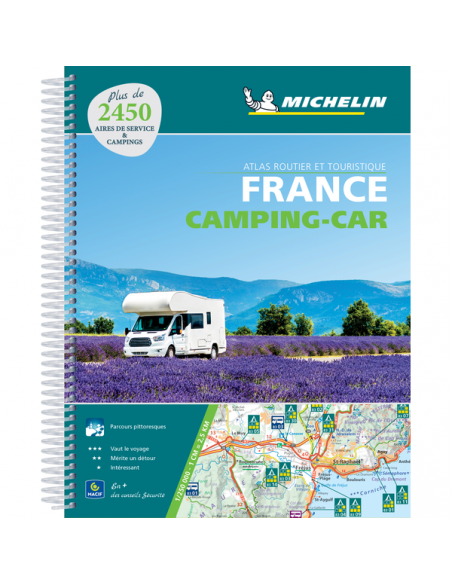 MN 2090 - France Camping Car Atlas (A4 spiral) -  Franciaország lakóautó atlasz