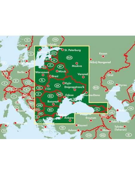 Eastern Europe - Kelet-Európa térkép
