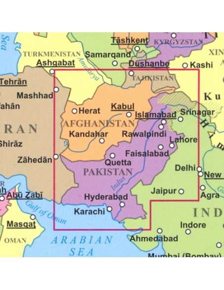 Afganisztán-Kabul és 5 város térkép