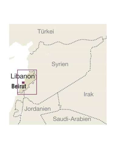 RKH Libanon mit Stadtplan Beirut - Libanon -...