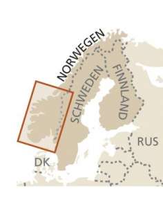 RKH Norway south - Norwegen Süd - Dél-Norvégia térkép 2025