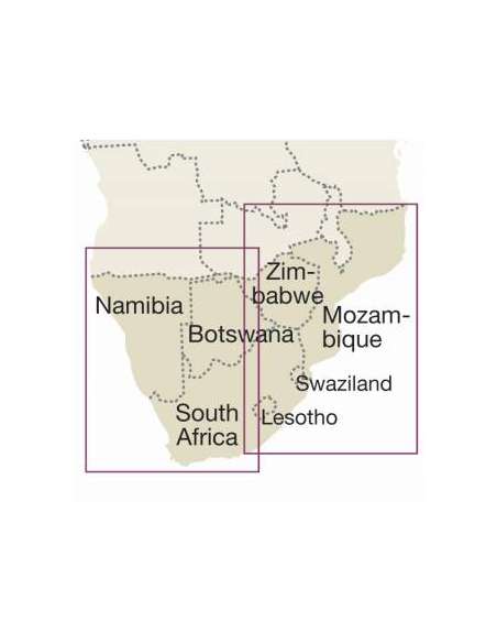 RKH Southern Africa - Südliches Afrika - Dél-Afrika térkép