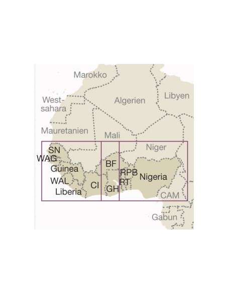 RKH West Africa: coastal countries - Westafrika Küstenlander - Nyugat-Afrika - Atlanti part térkép