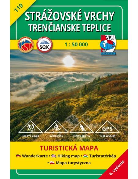 TM 119 Trencsén környéki hegyek - Trencsénteplic turistatérkép - Strážovské vrchy - Trenčianske Teplice