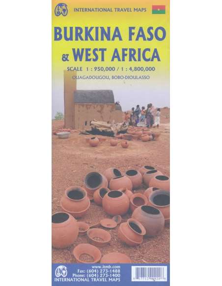 Burkina Faso & West Africa - Nyugat-Afrika térkép