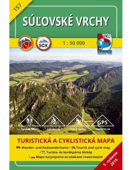 TM 157 Szulyó-Manini-hegycsoport turistatérkép - Súl'ovské vrchy