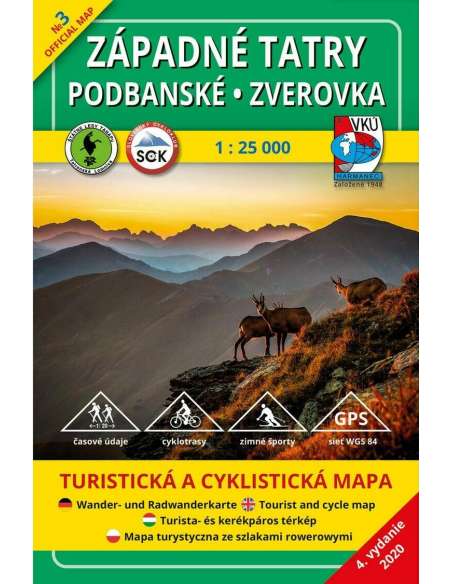 TM 3 - Nyugati-Tátra - Západne Tatry - Podbanské - Zverovka turistatérkép