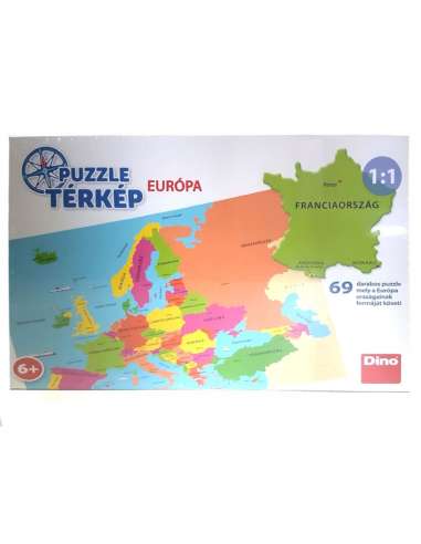 Gyermek Európa térkép - Puzzle 69 db-os