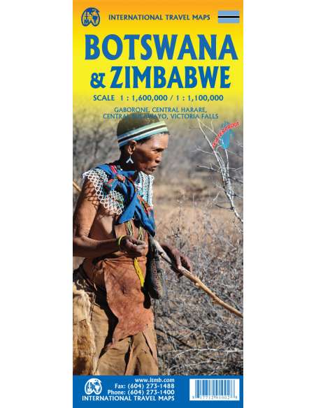 Botswana & Zimbabwe térkép