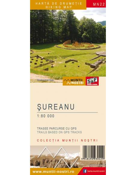 MN22 Șureanu - Kudzsiri-havasok - Sebes-hegység turistatérkép