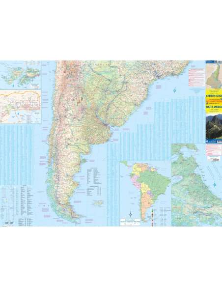 South America - Dél-Amerika térkép
